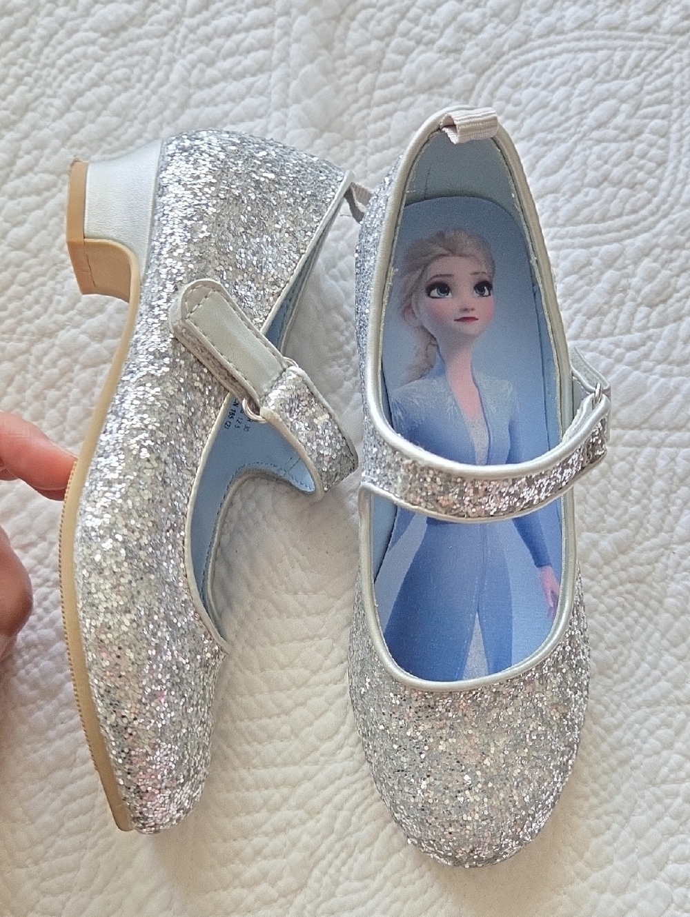 Girls Silver Glitter Dress Shoes
